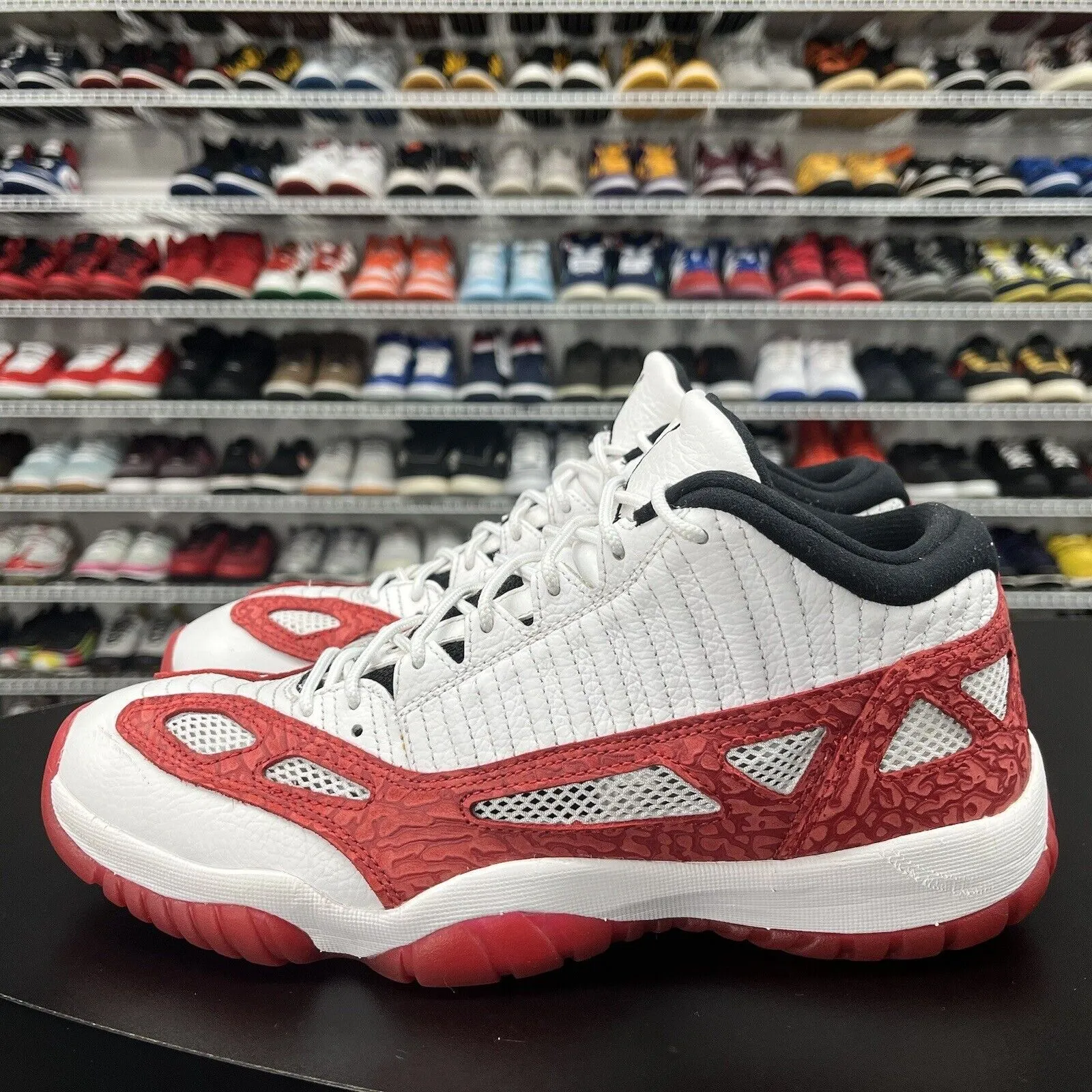 Nike Jordan 11 Retro Low IE White Gym Red 2017 919712-101 Men's Size 11