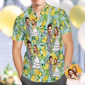 Personalized Wedding Hawaiian Shirt Custom Hawaiian Shirt With Face Wedding Gifts