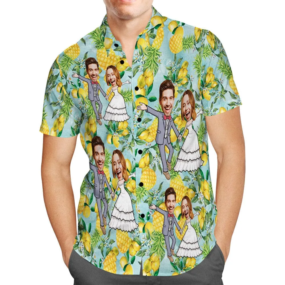 Personalized Wedding Hawaiian Shirt Custom Hawaiian Shirt With Face Wedding Gifts