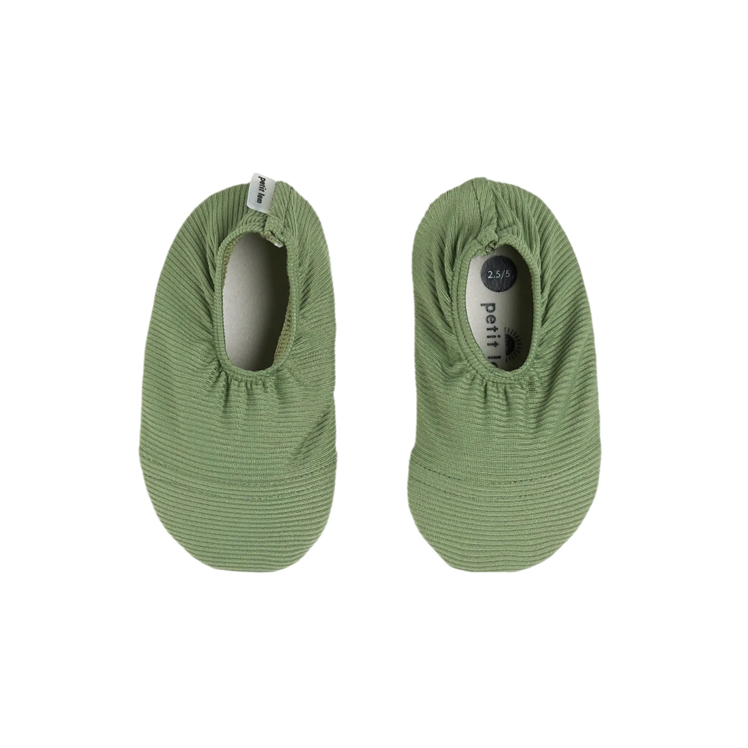 Petit Lem Ribbed Swim Slippers - Pear