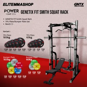 POWER HOME GYM GENETIX FIT SMITH SQUAT RACK