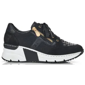 Rieker Wedge Trainers - N6303-64-00 - Black