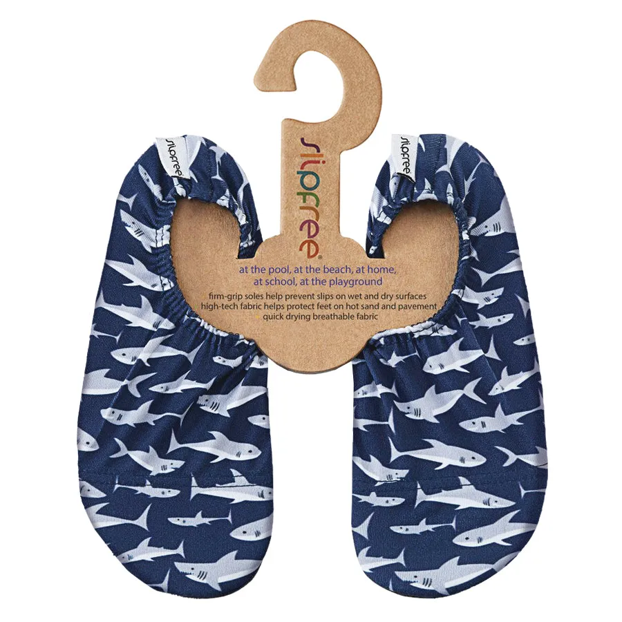 Sharks Navy Kids Slipfree Shoes