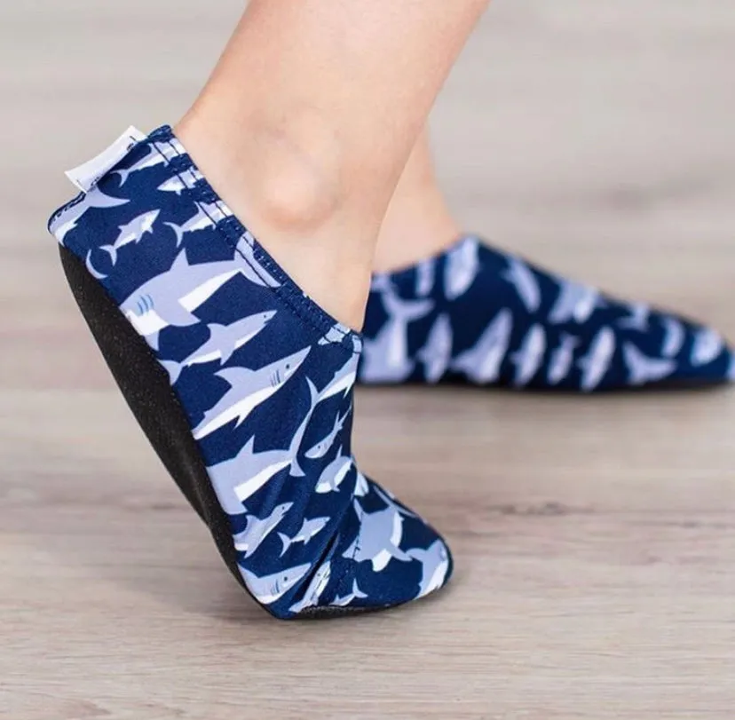 Sharks Navy Kids Slipfree Shoes