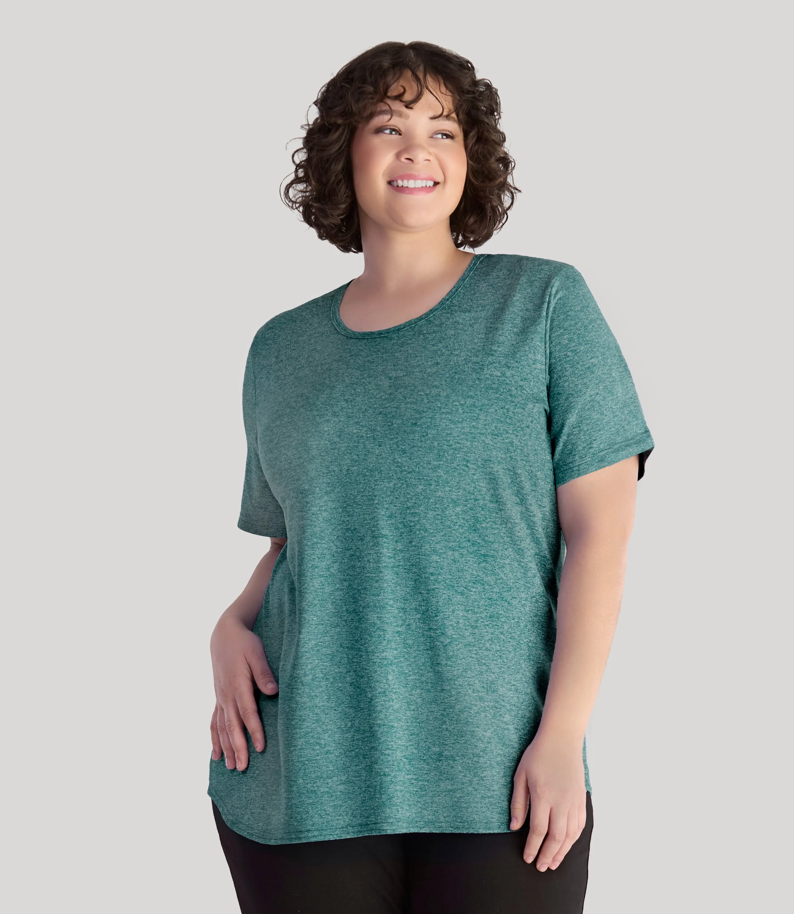 SoftWik Scoop Neck Short Sleeve Top