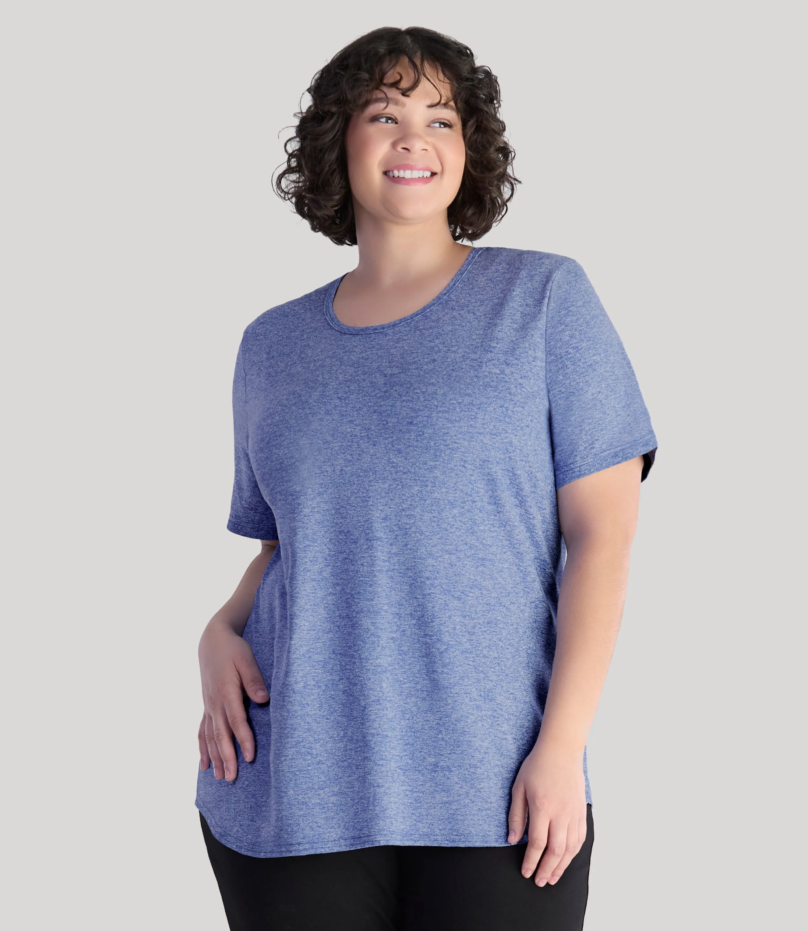 SoftWik Scoop Neck Short Sleeve Top
