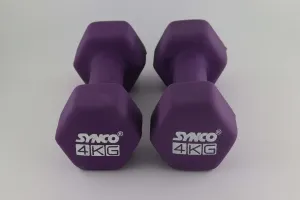 Synco Purple Dumbbell Pair (2 x 4 KG)