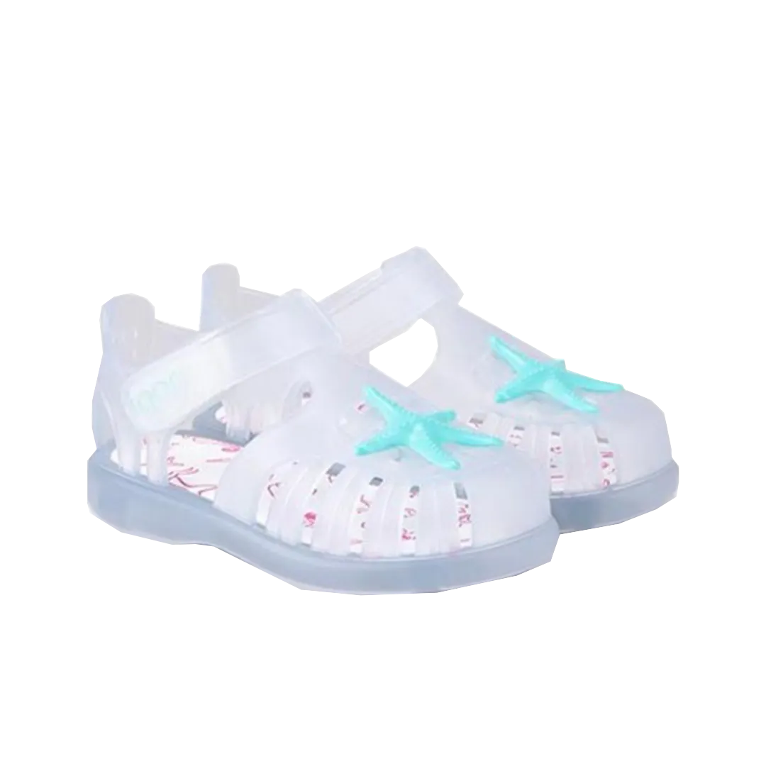 Tobby Estrella Shoe - White & Aqua
