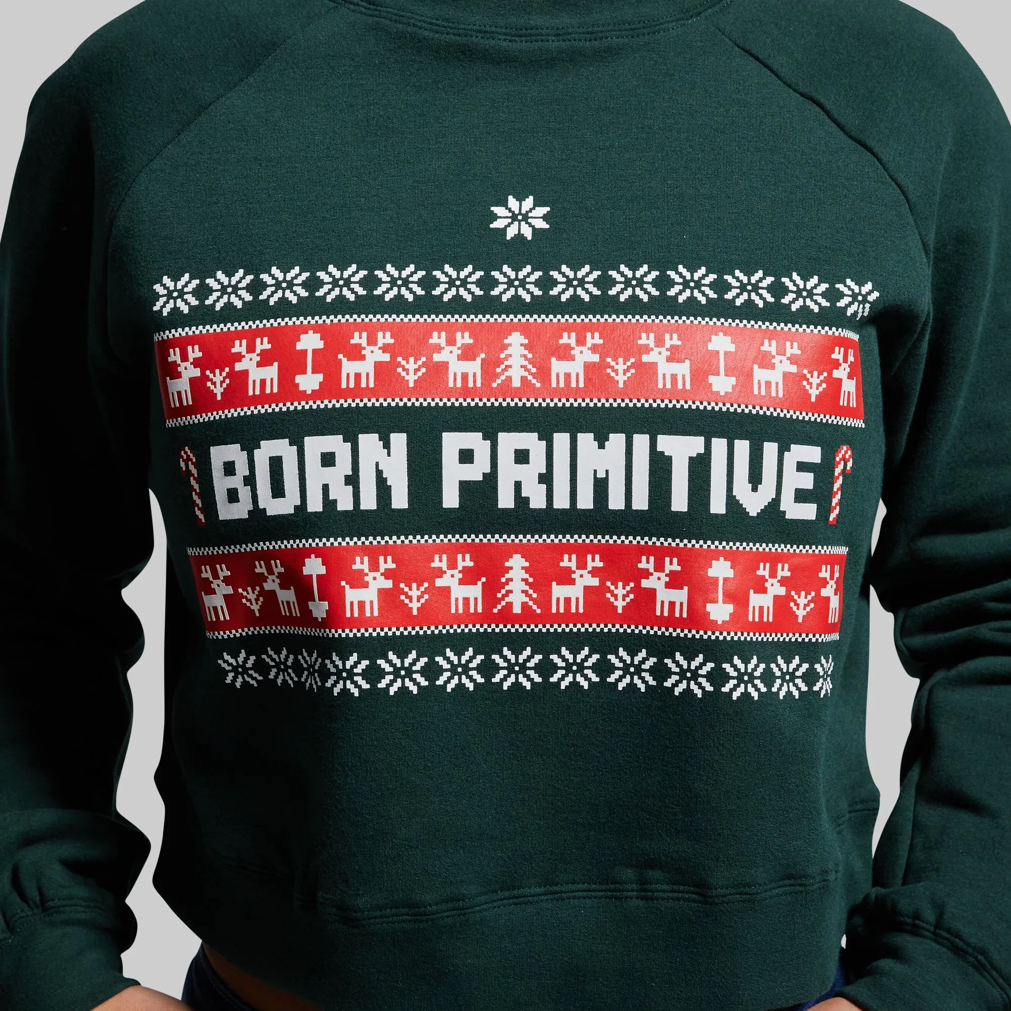 Unmatched Cropped Crew Sweatshirt (Born Primitive Christmas Sweater)