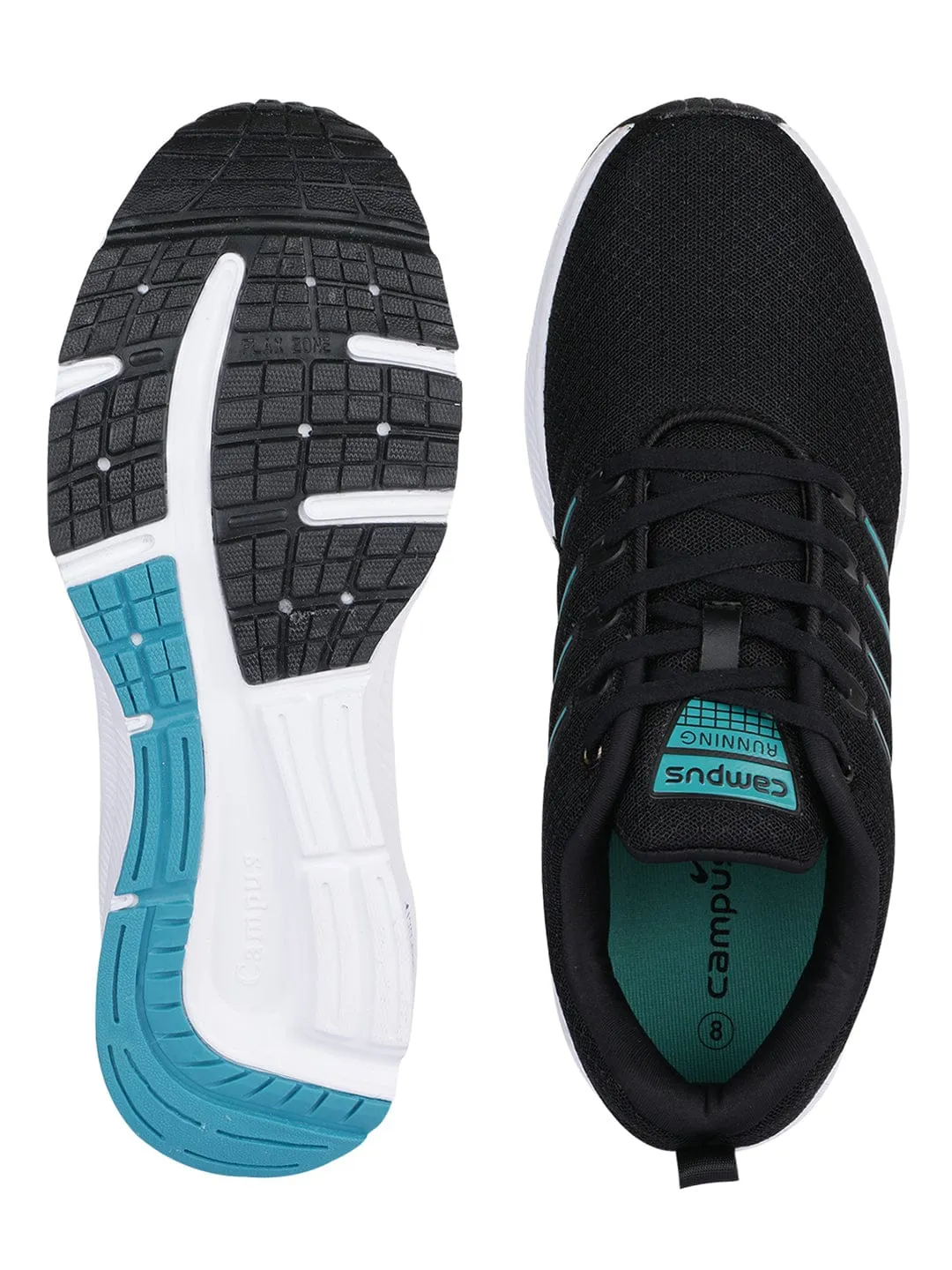 VACUM Black Men's Running Shoes