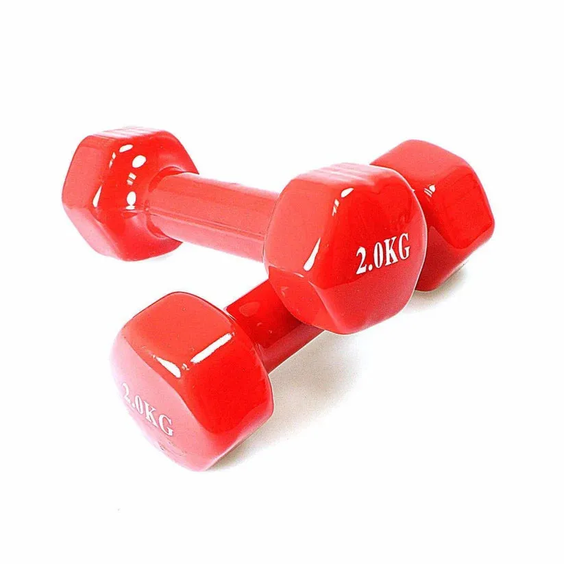 Vinyl Dumbbell Set Solid Aerobic Training Weights Strength Home Dumbbells Gym