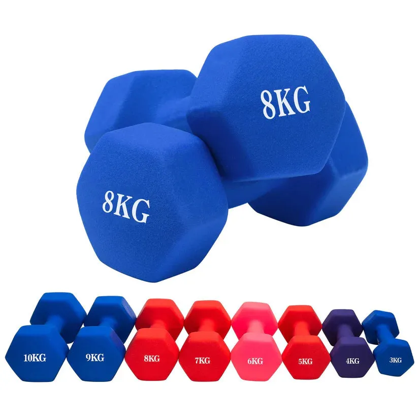 Vinyl Dumbbell Set Solid Aerobic Training Weights Strength Home Dumbbells Gym