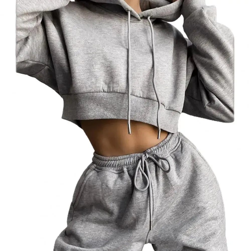 Women 2 Piece Set Casual Sport Outfits Tracksuit Hoodies Sweatshirt Sweatpants Jogger Pants