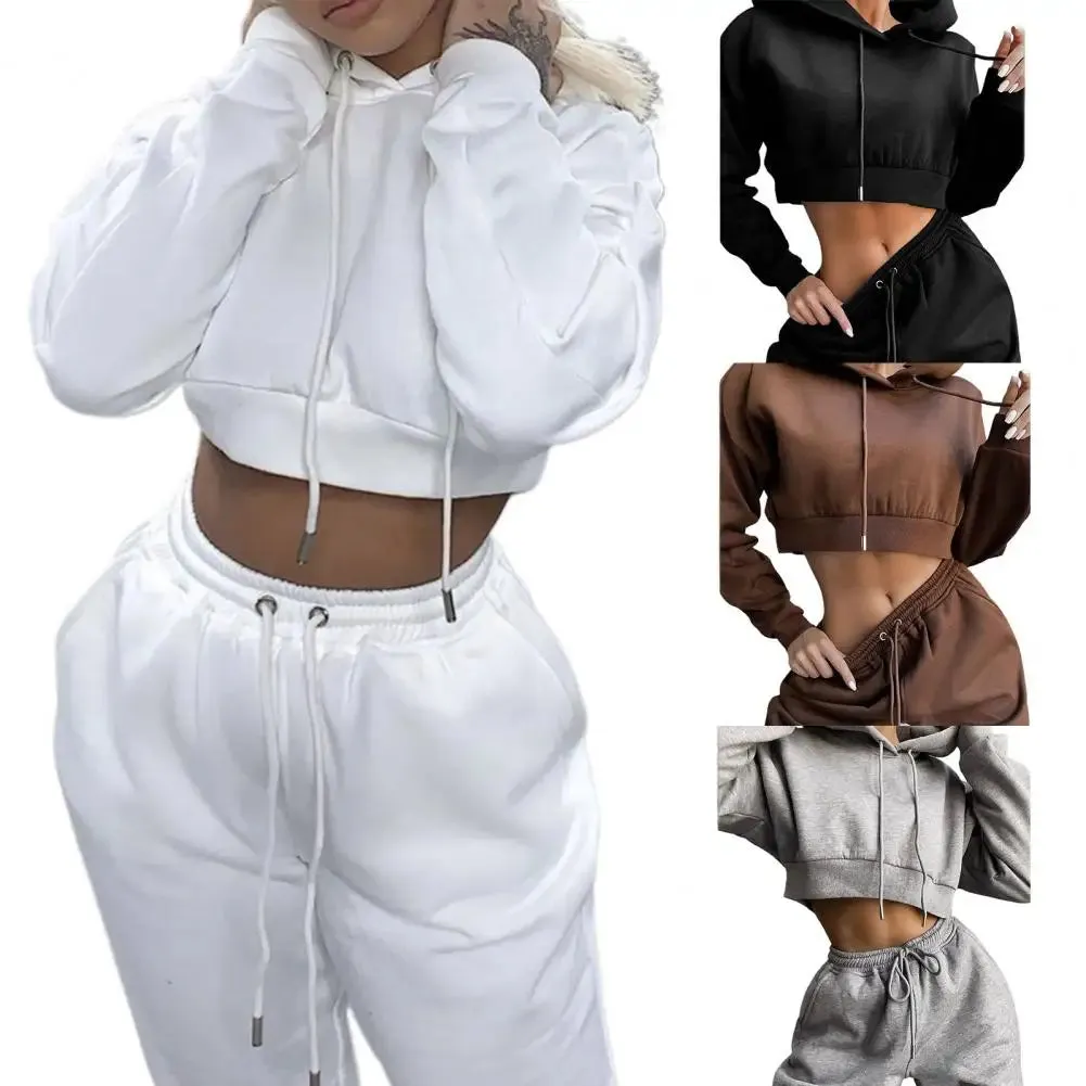Women 2 Piece Set Casual Sport Outfits Tracksuit Hoodies Sweatshirt Sweatpants Jogger Pants