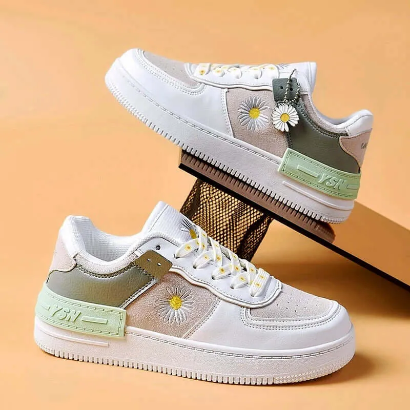 Women's Floral Print Casual Low-Top Trainers