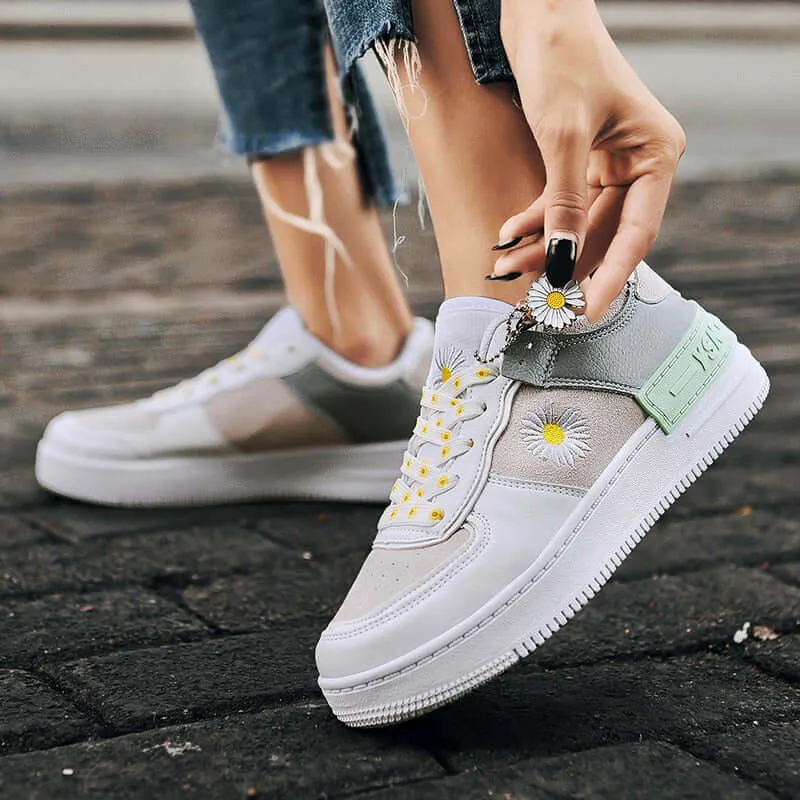 Women's Floral Print Casual Low-Top Trainers