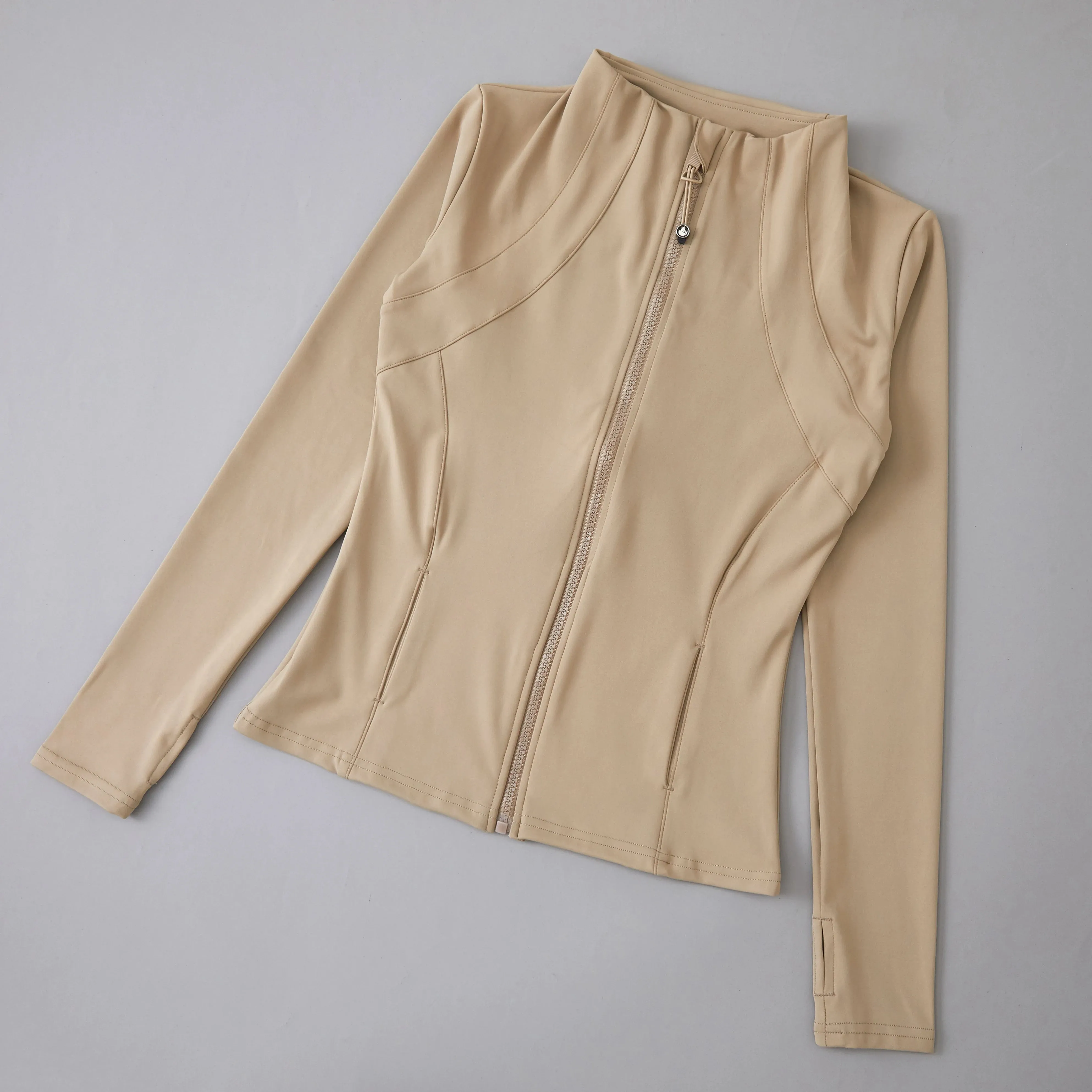 Yoga fitness gym long sleeve zipper top jacket