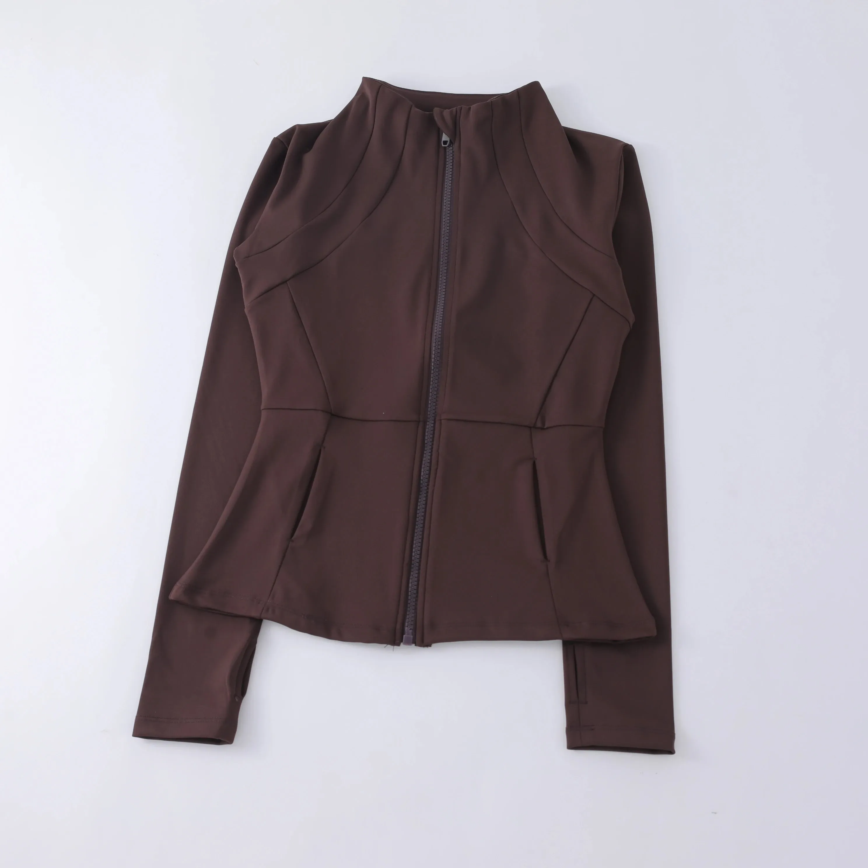 Yoga fitness gym long sleeve zipper top jacket