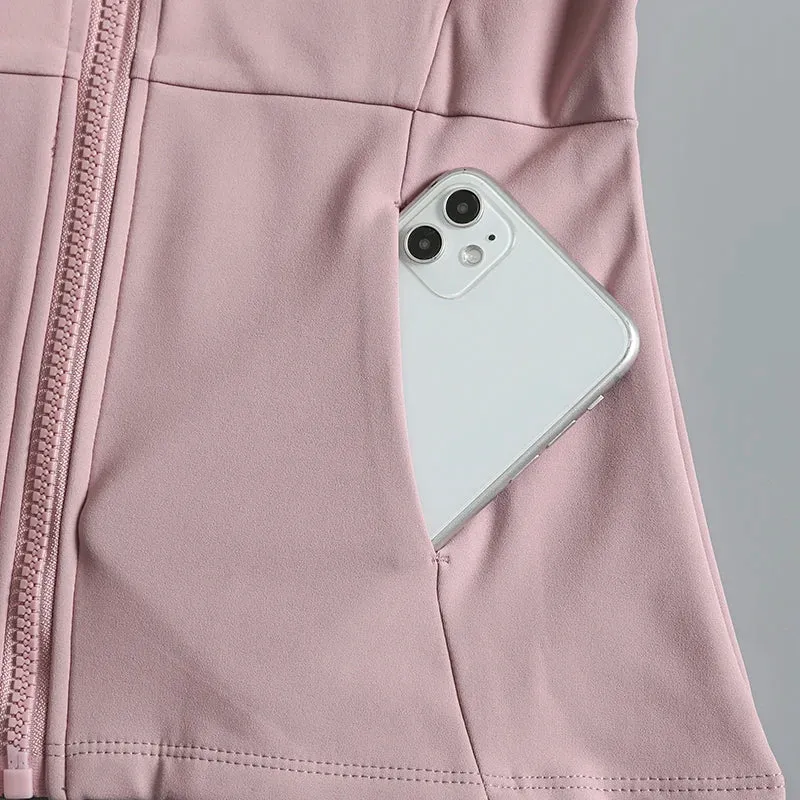 Yoga fitness gym long sleeve zipper top jacket